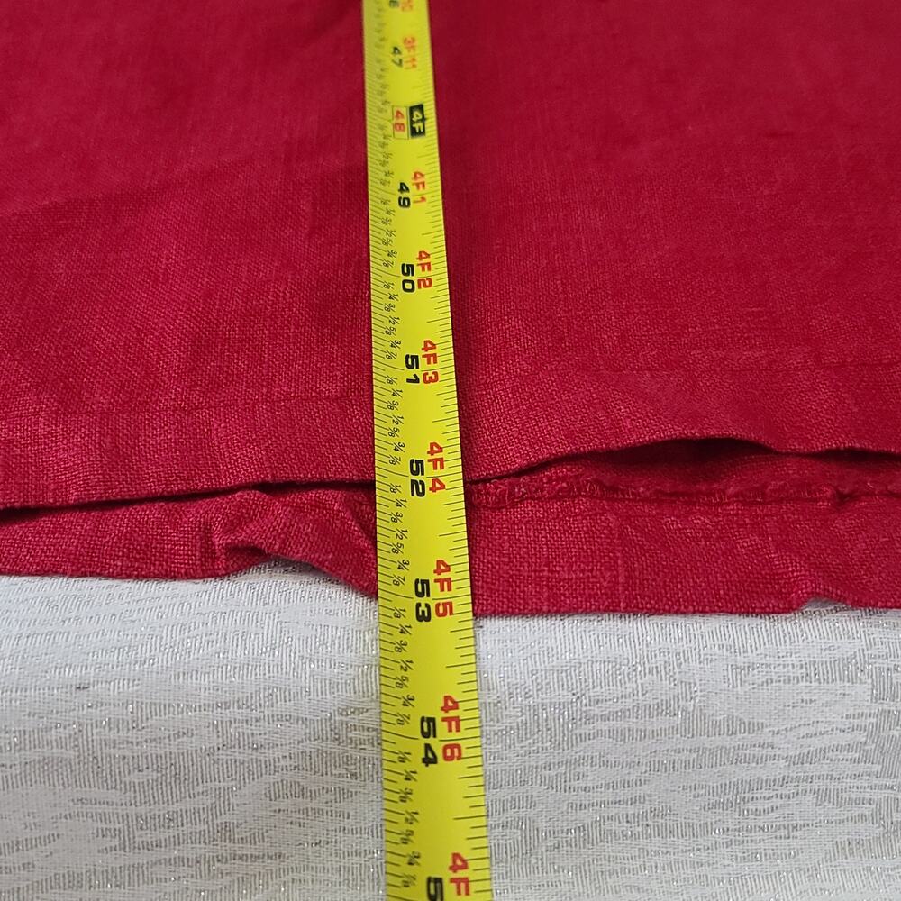 Studio Ease Vintage 100 % Linen shift dress red Size 16 Resort wear beachy - Picture 4 of 8